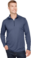 An image of a Custom Team 365 Men's Zone Sonic Heather Performance Quarter Zip!