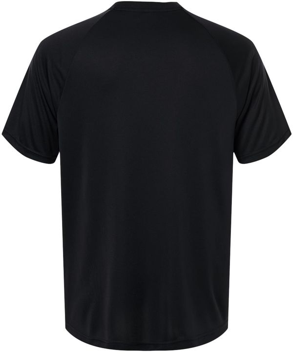 An image of a Custom Team 365 Mens Zone Performance Henley in Black!
