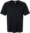 An image of a Custom Team 365 Mens Zone Performance Henley in Black!