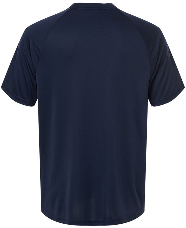 An image of a Custom Team 365 Mens Zone Performance Henley in Sport Dark Navy!