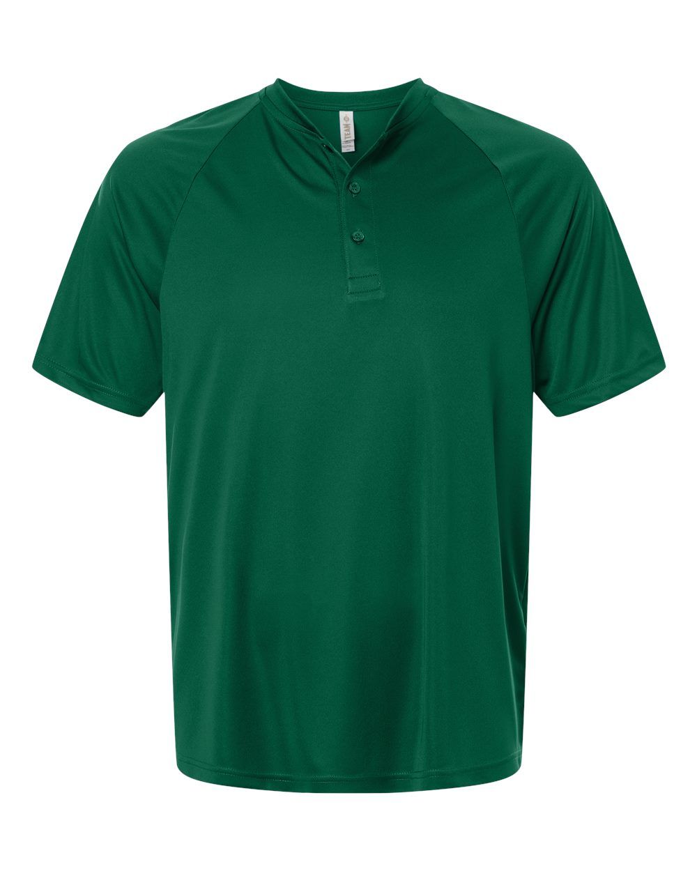 Team 365 Mens Zone Performance Henley in Sport Forest