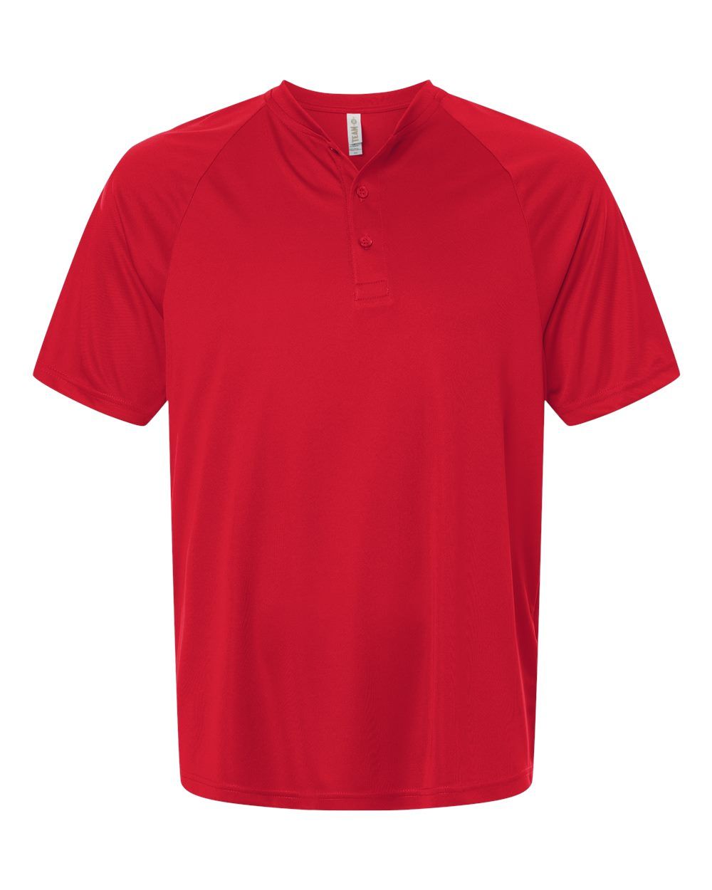 Team 365 Mens Zone Performance Henley in Sport Red