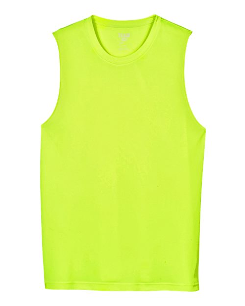Team 365 Mens Zone Performance Muscle TShirt in Safety Yellow