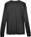 Am image of a Custom Team 365 Womens Zone Performance Long Sleeve Shirt in Black!