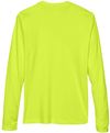 Am image of a Custom Team 365 Womens Zone Performance Long Sleeve Shirt in Safety Yellow!