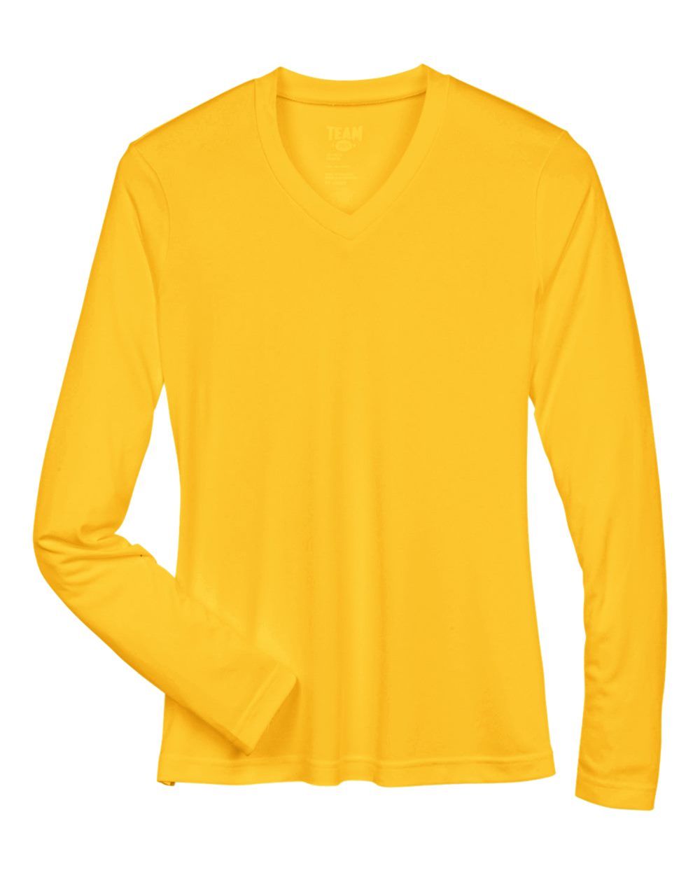 Team 365 Womens Zone Performance Long Sleeve Shirt in Sport Athletic Gold