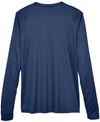 Am image of a Custom Team 365 Womens Zone Performance Long Sleeve Shirt in Sport Dark Navy!