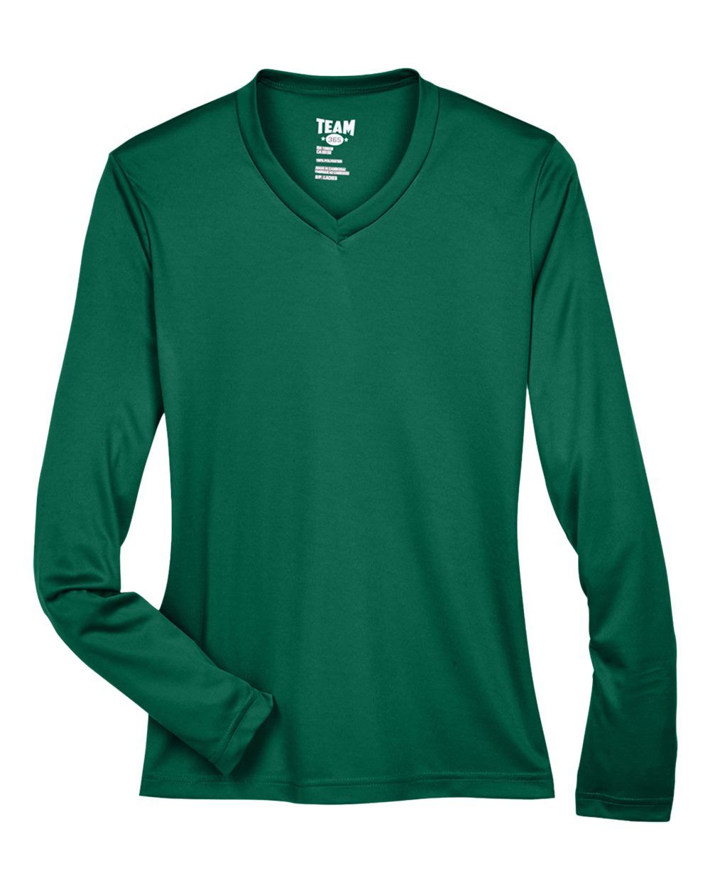 Team 365 Womens Zone Performance Long Sleeve Shirt in Sport Forest