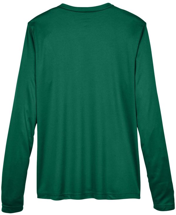 Am image of a Custom Team 365 Womens Zone Performance Long Sleeve Shirt in Sport Forest!