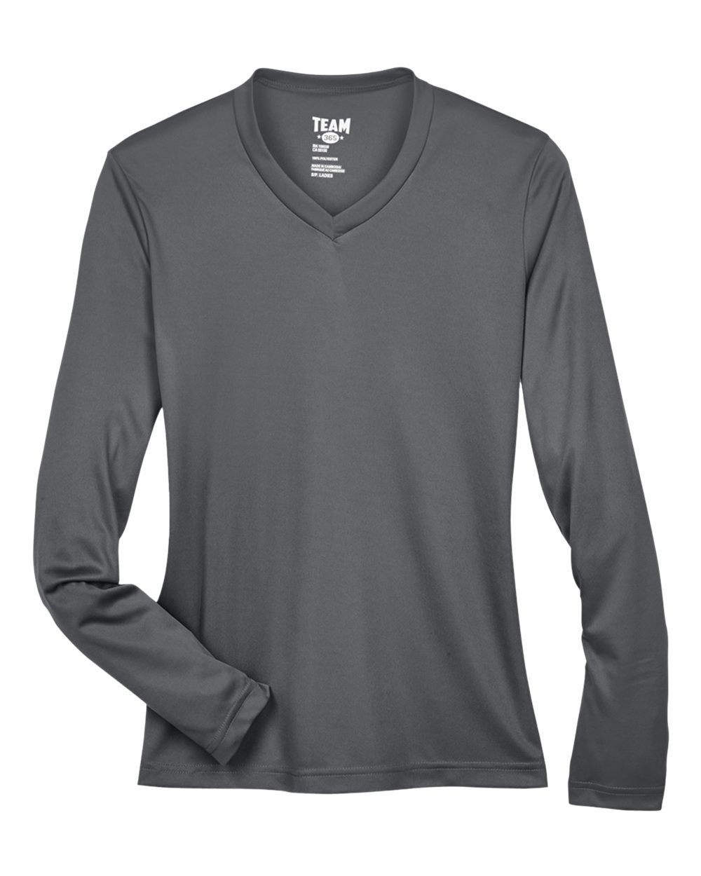 Team 365 Womens Zone Performance Long Sleeve Shirt in Sport Graphite