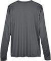 Am image of a Custom Team 365 Womens Zone Performance Long Sleeve Shirt in Sport Graphite!