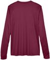 Am image of a Custom Team 365 Womens Zone Performance Long Sleeve Shirt in Sport Maroon!
