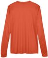Am image of a Custom Team 365 Womens Zone Performance Long Sleeve Shirt in Sport Orange!