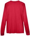 Am image of a Custom Team 365 Womens Zone Performance Long Sleeve Shirt in Sport Red!