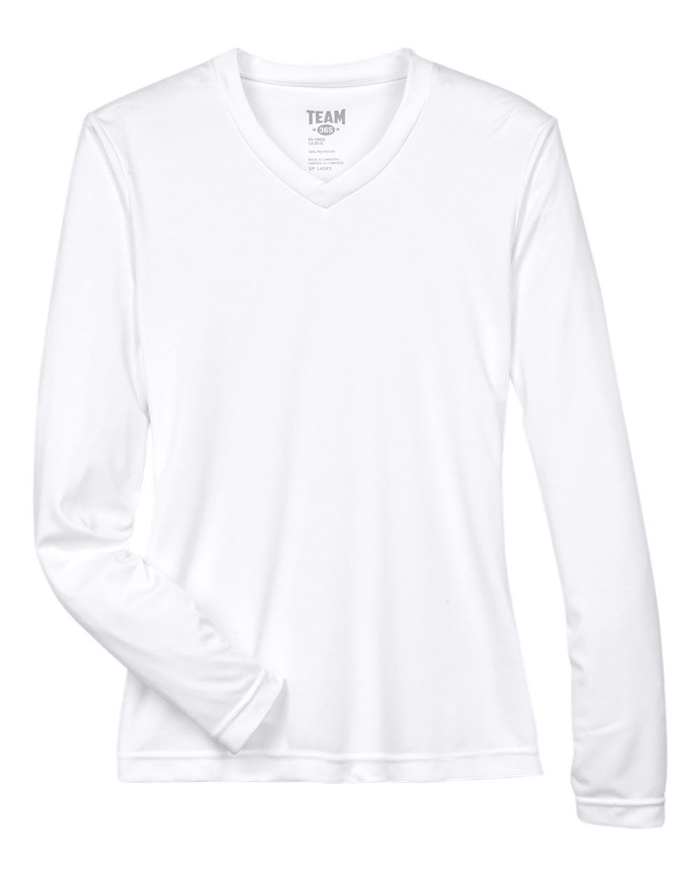 Team 365 Womens Zone Performance Long Sleeve Shirt in White