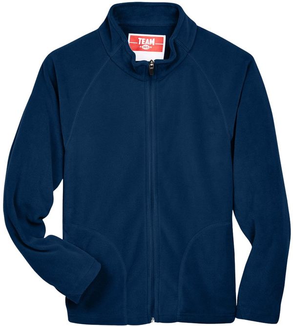 An image of a Custom Team 365 Youth Campus Microfleece Jacket in Sport Dark Navy!