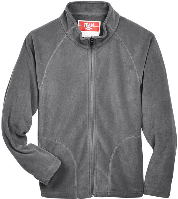 An image of a Custom Team 365 Youth Campus Microfleece Jacket in Sport Graphite!