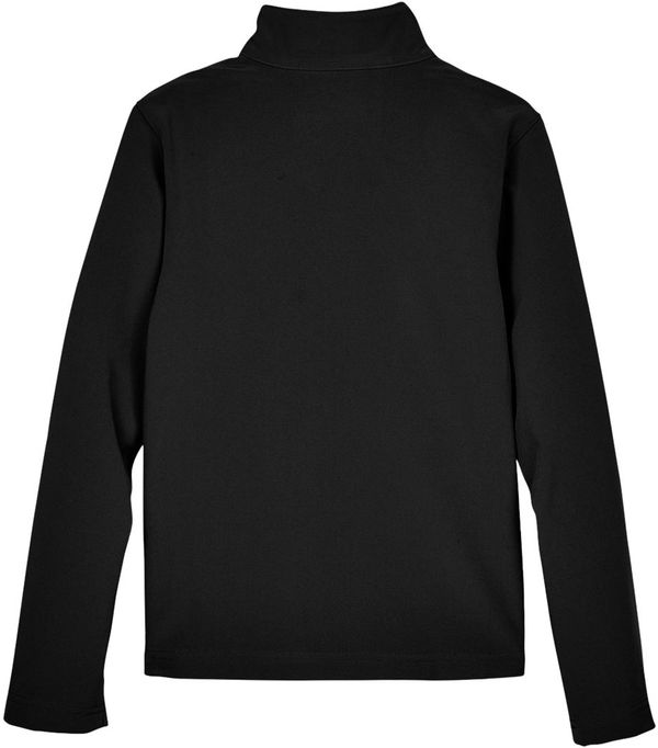 An image of a Custom Team 365 Youth Leader Soft Shell Jacket in Black!