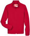 An image of a Custom Team 365 Youth Leader Soft Shell Jacket in Sport Red!
