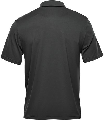 Am image of a Custom Stormtech Men's Camino Performance Short Sleeve Polo in Graphite!