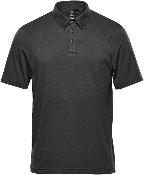 Am image of a Custom Stormtech Men's Camino Performance Short Sleeve Polo in Graphite!