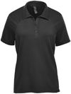 Am image of a Custom Stormtech Women's Camino Performance Short Sleeve Polo in Black!