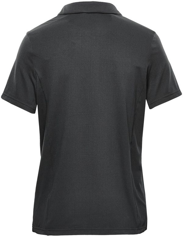 Am image of a Custom Stormtech Women's Camino Performance Short Sleeve Polo in Graphite!