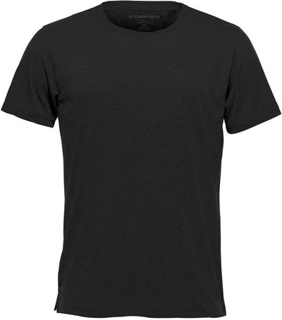 Am image of a Custom Stormtech Men's Torcello Crew Neck Tee in Black!