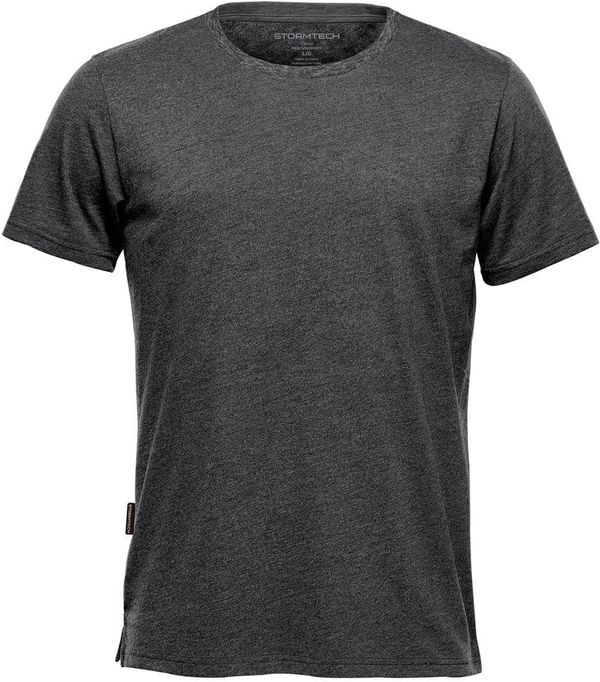 Am image of a Custom Stormtech Men's Torcello Crew Neck Tee in Graphite Heather!