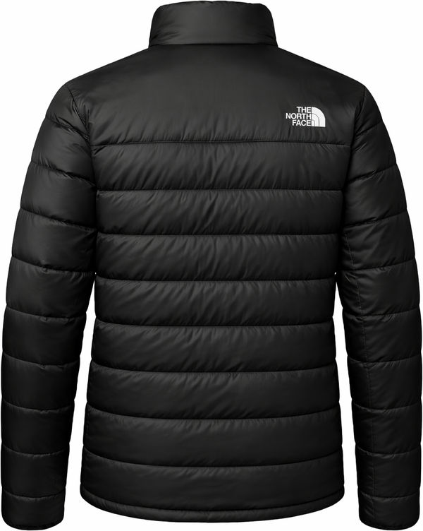 An image of a Custom The North Face Down Hybrid Jacket in Black!