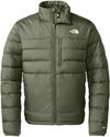 Am image of a Custom The North Face Down Hybrid Jacket in Taupe Green!
