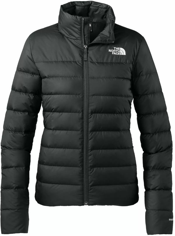 Am image of a Custom The North Face Down Hybrid Ladies Jacket in Black!