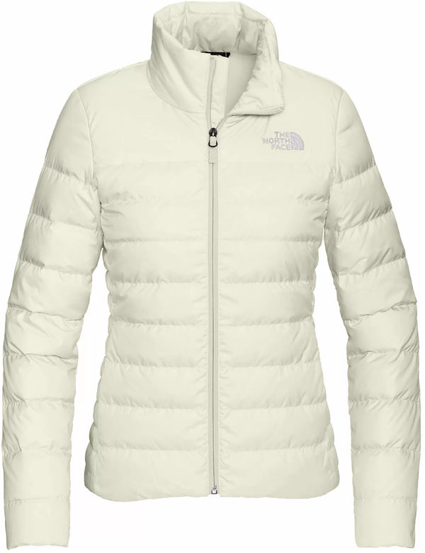 Am image of a Custom The North Face Down Hybrid Ladies Jacket in Vintage White!