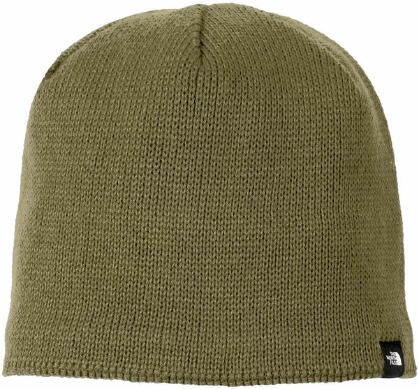 Am image of a Custom The North Face Mountain Beanie in Burnt Olive Green!