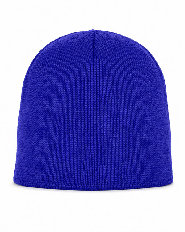 An image of a Custom The North Face Mountain Beanie in TNF Blue!