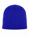 An image of a Custom The North Face Mountain Beanie in TNF Blue!