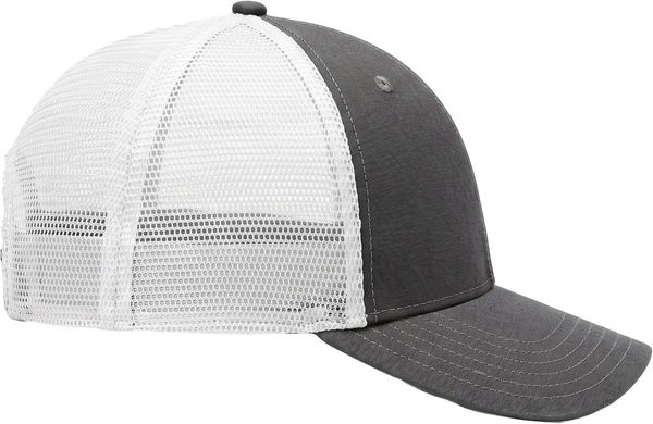 An image of a Custom The North Face Ultimate Trucker Hat in Asphalt Grey/White!