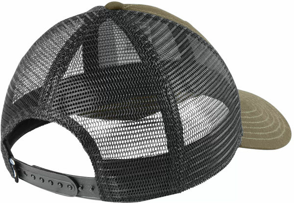 An image of a Custom The North Face Ultimate Trucker Hat in Burn Olive Green/ Asphalt Grey!