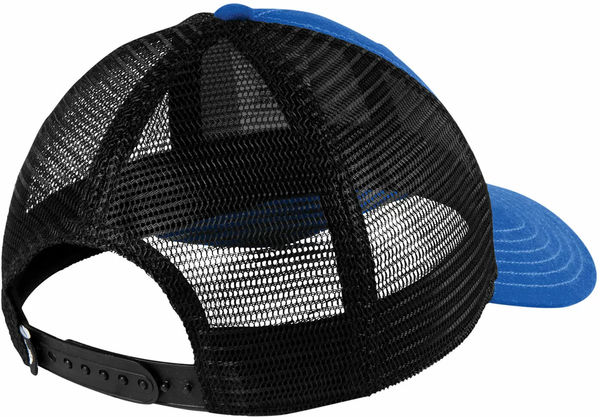 An image of a Custom The North Face Ultimate Trucker Hat in TNF Blue/Black!