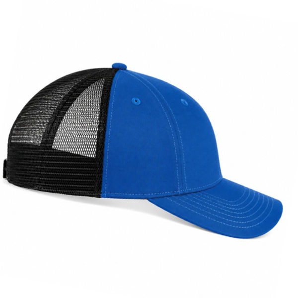 An image of a Custom The North Face Ultimate Trucker Hat in TNF Blue/Black!