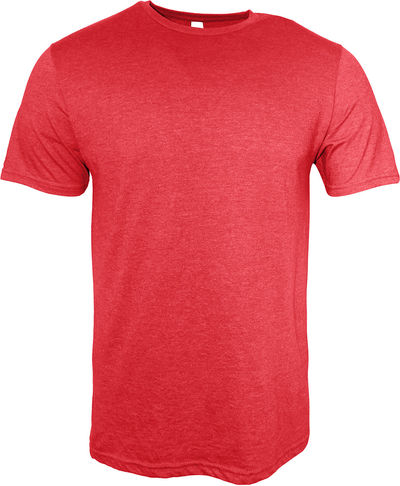 Am image of a Custom Threadfast Epic Unisex CVC TShirt in Heather Red!