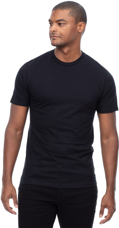 Am image of a Custom Threadfast Epic Unisex CVC TShirt in Solid Black!