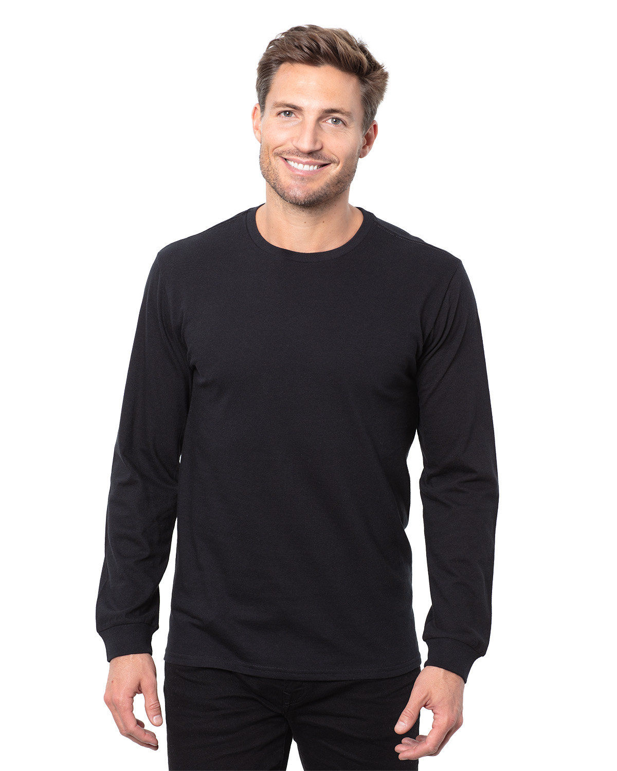 Threadfast Epic Unisex Long Sleeve T Shirt in Black