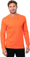 Am image of a Custom Threadfast Epic Unisex Long Sleeve T Shirt in Orange!