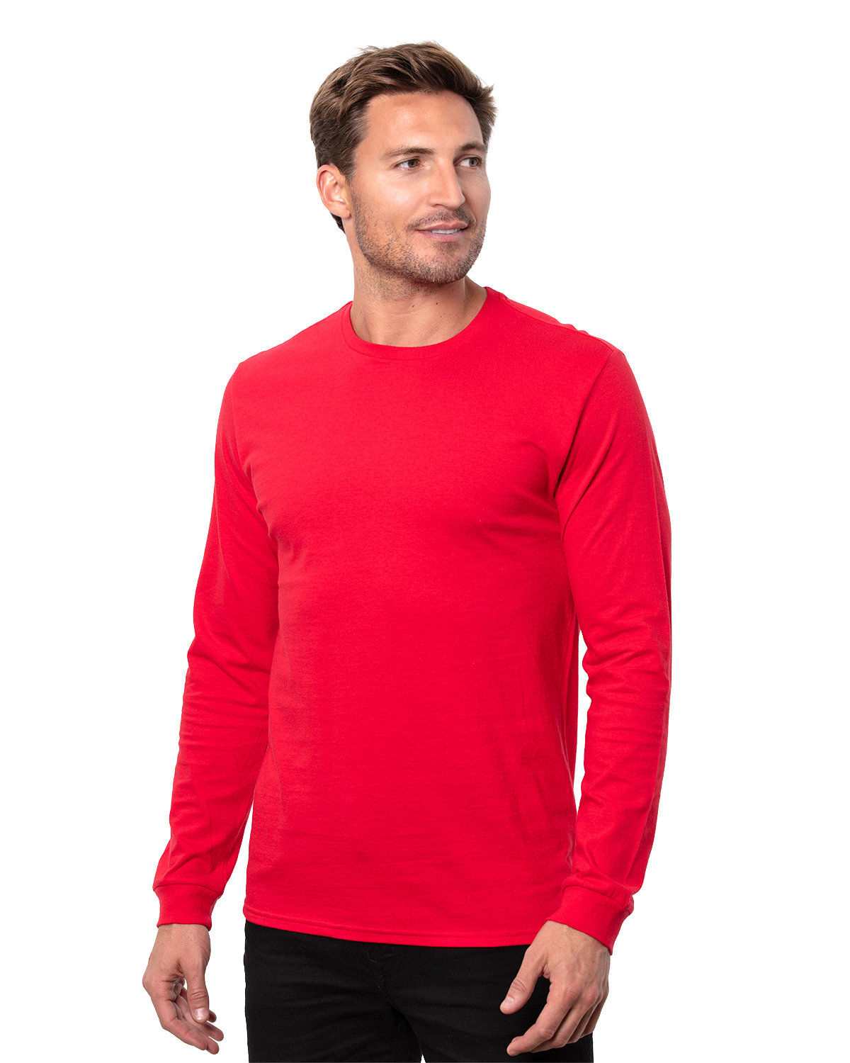 Threadfast Epic Unisex Long Sleeve T Shirt in Red