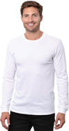Am image of a Custom Threadfast Epic Unisex Long Sleeve T Shirt in White!