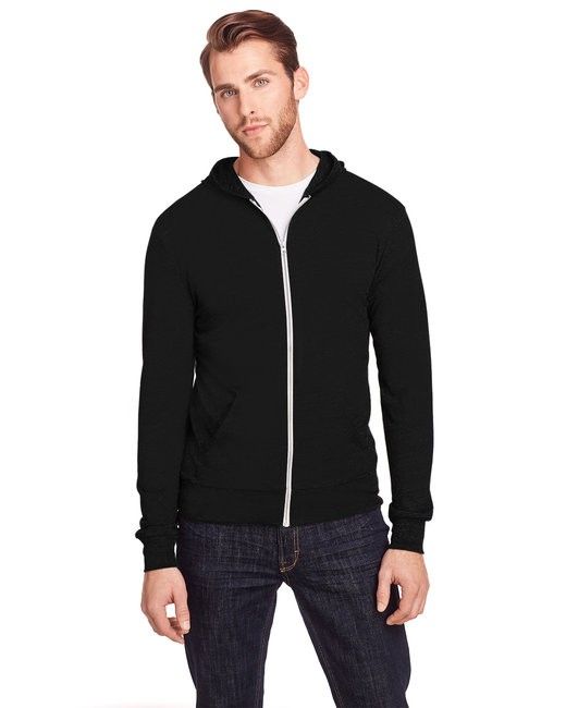 Threadfast Unisex Triblend Full Zip Light Hoodie