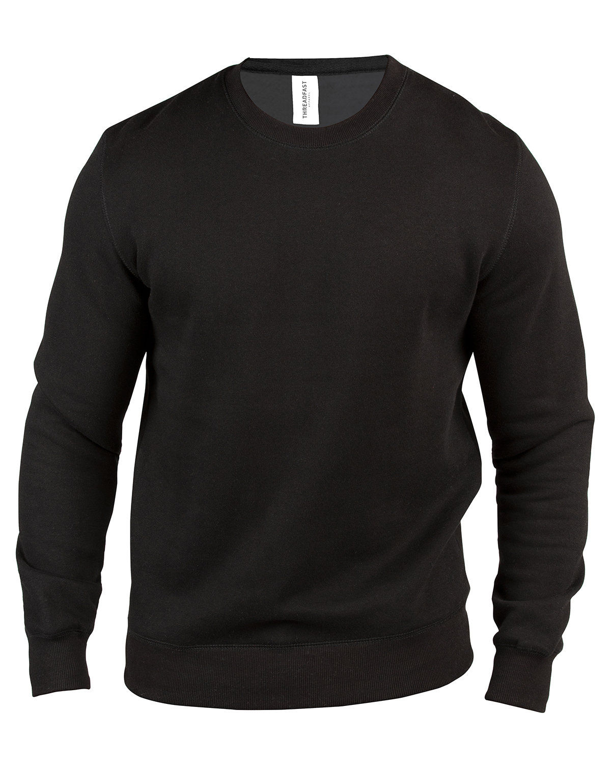 Threadfast Unisex Ultimate Crewneck Sweatshirt in Black