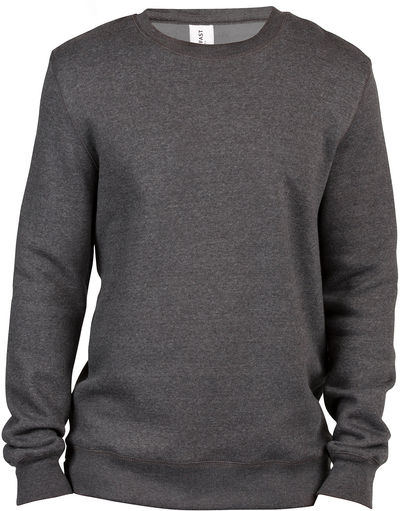 Am image of a Custom Threadfast Unisex Ultimate Crewneck Sweatshirt in Charcoal Heather!