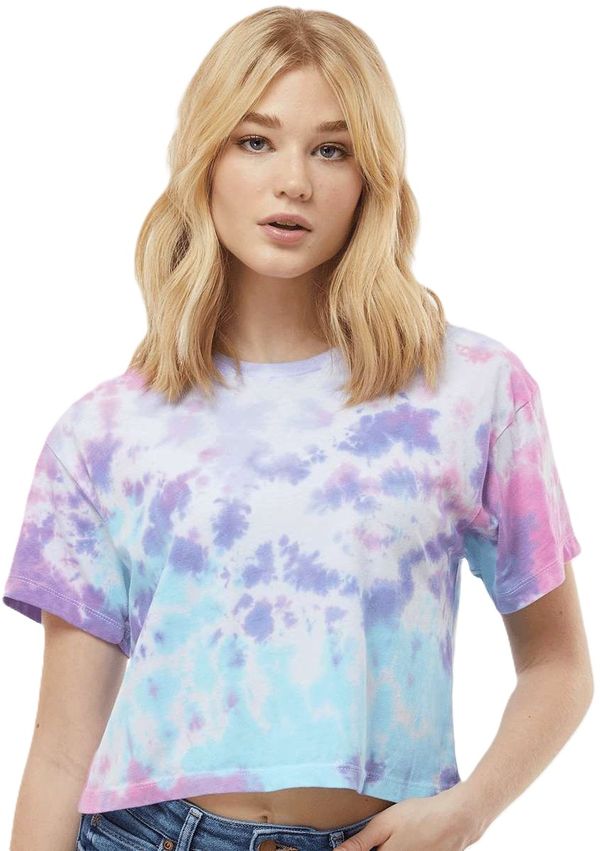 An image of a Custom TieDye Ladies Cropped TShirt!